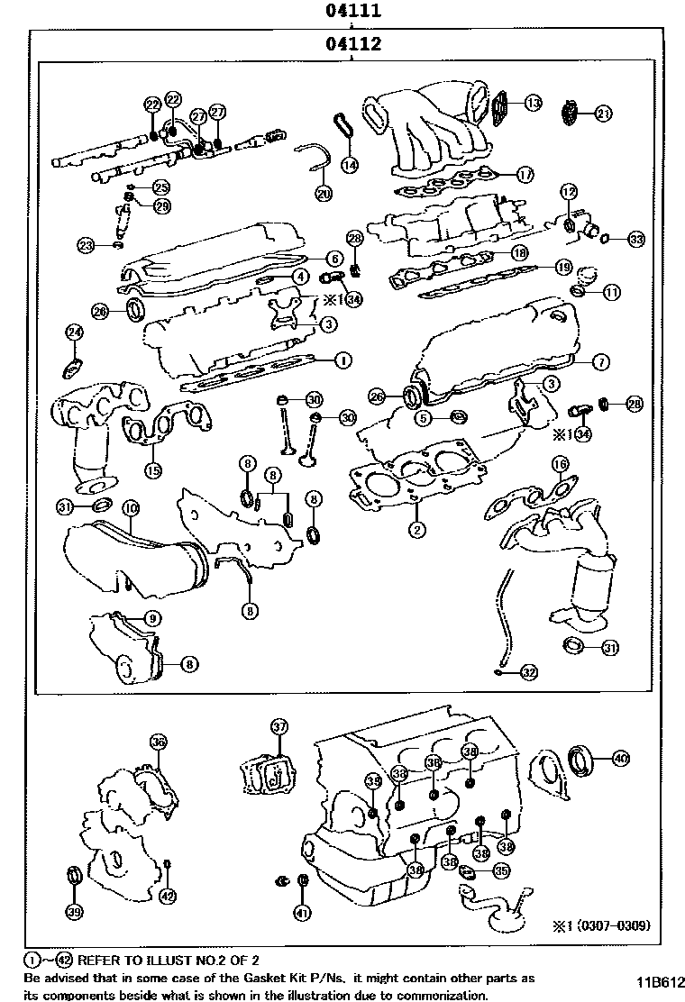 1103 — ENGINE OVERHAUL GASKET KIT
