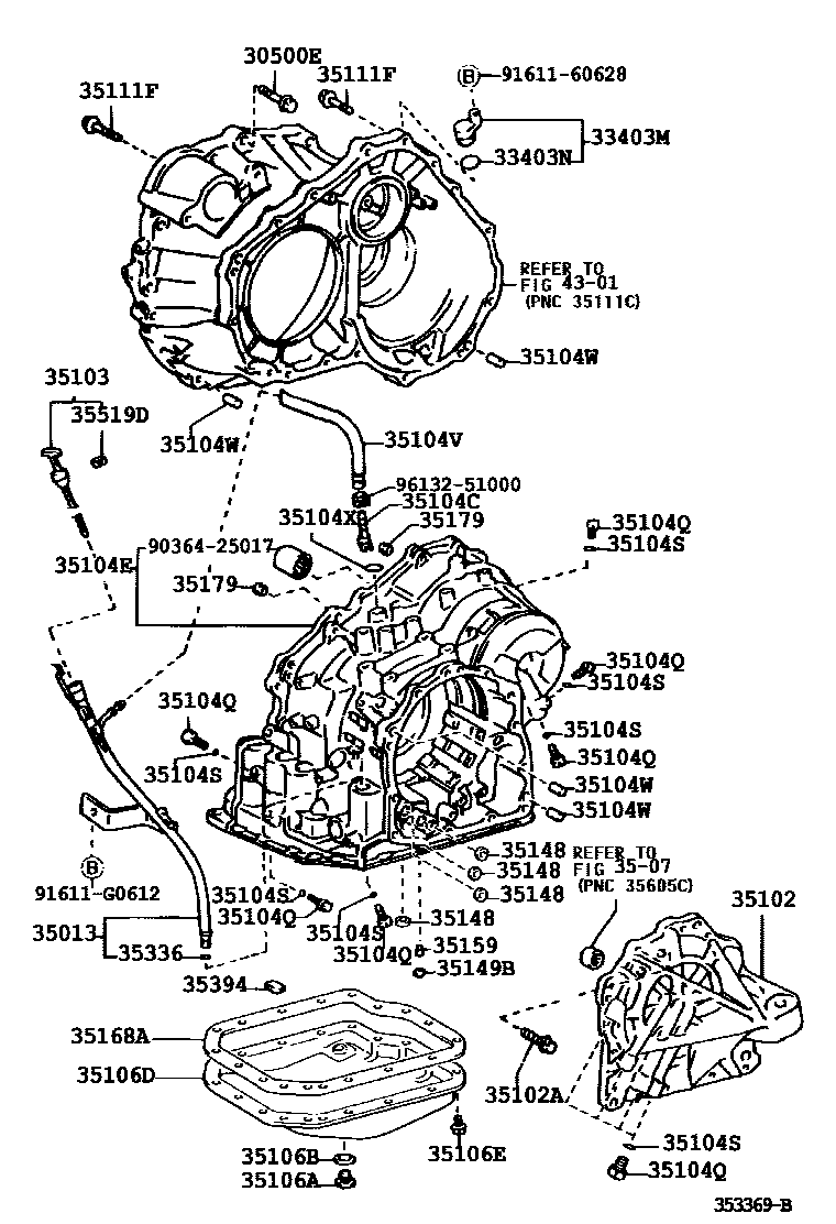 3503 — TRANSMISSION CASE & OIL PAN (ATM)
