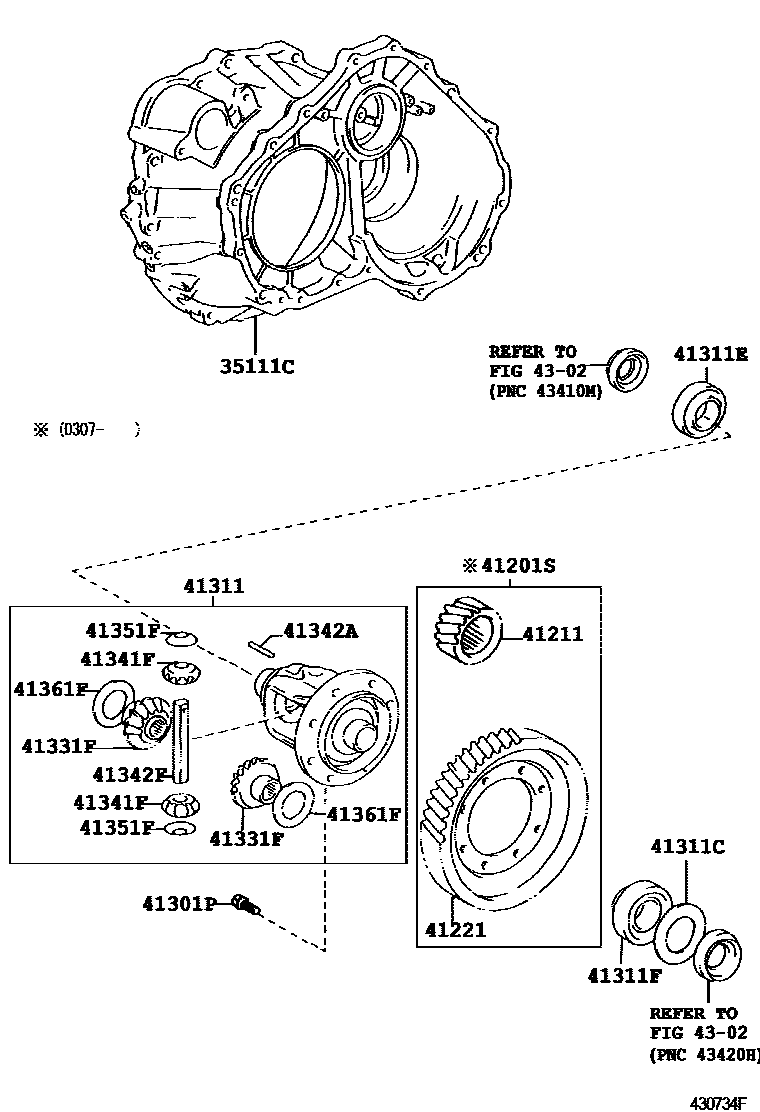 4301 — FRONT AXLE HOUSING & DIFFERENTIAL