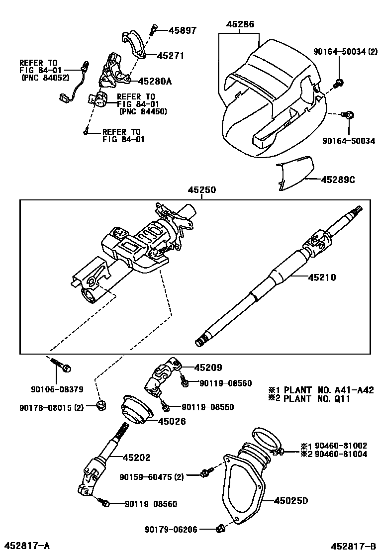 4501 — STEERING COLUMN & SHAFT
