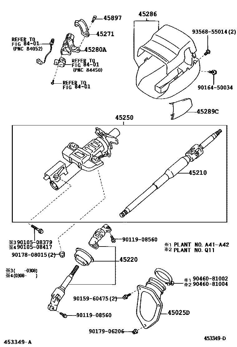 4501 — STEERING COLUMN & SHAFT