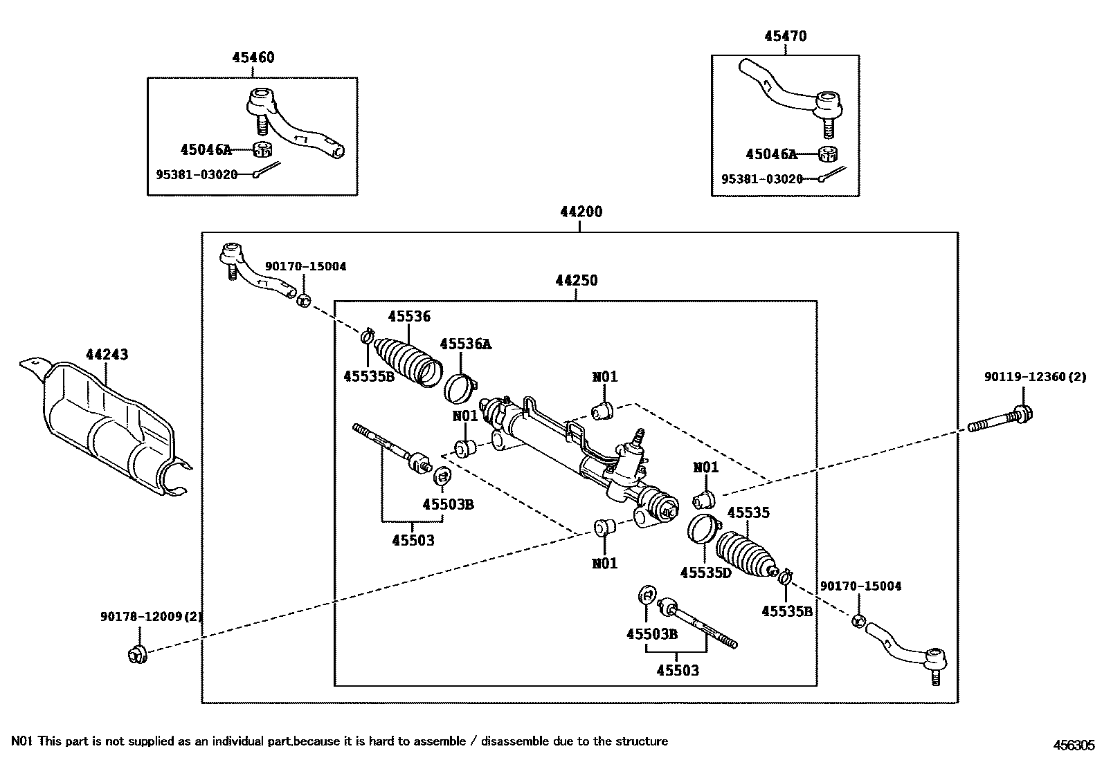 4505 — FRONT STEERING GEAR & LINK
