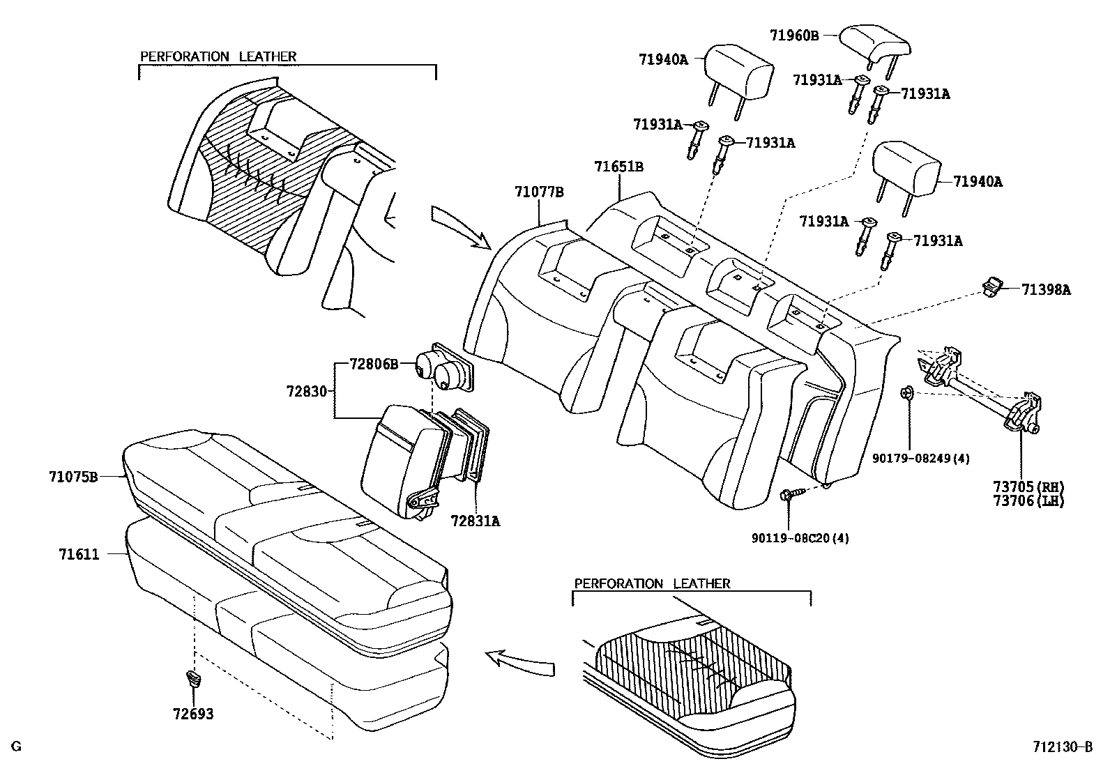 7102 — REAR SEAT & SEAT TRACK
