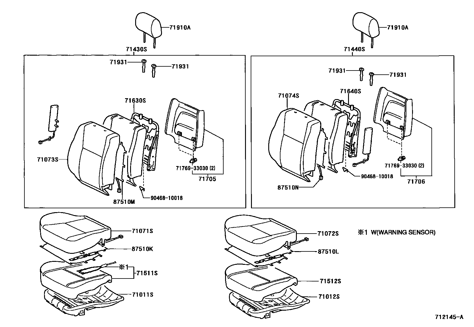 7101 — FRONT SEAT & SEAT TRACK