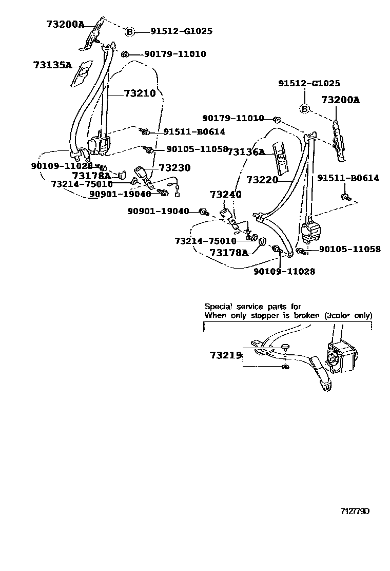 7104 — SEAT BELT & CHILD RESTRAINT SEAT