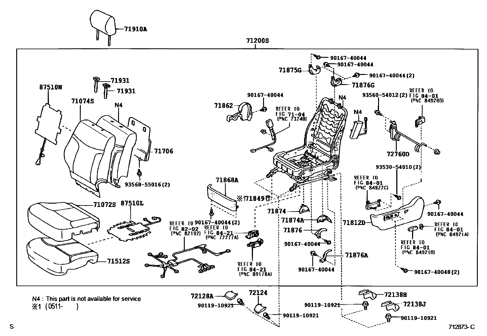 7101 — FRONT SEAT & SEAT TRACK