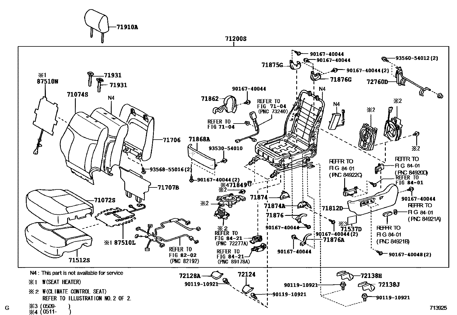 7101 — FRONT SEAT & SEAT TRACK