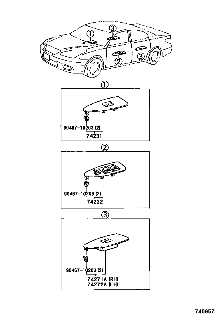 7401 — ARMREST & VISOR