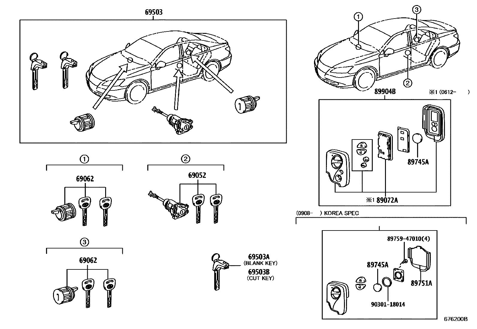 6712 — LOCK CYLINDER SET