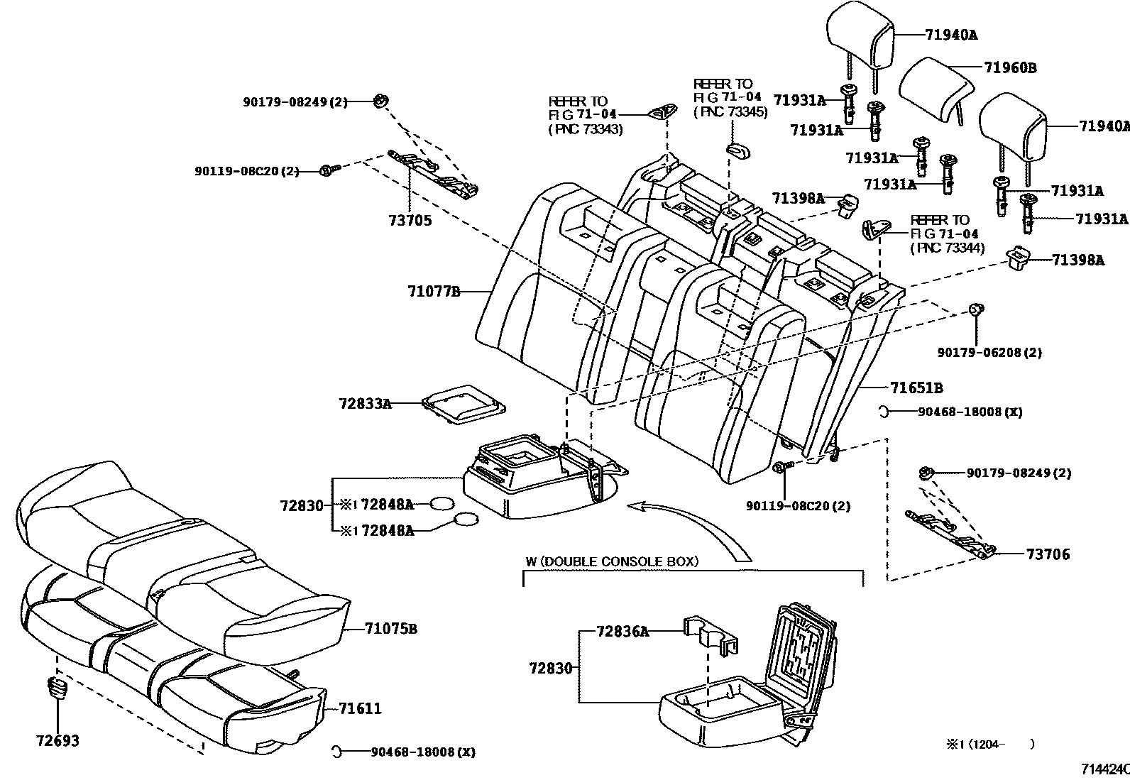 7102 — REAR SEAT & SEAT TRACK