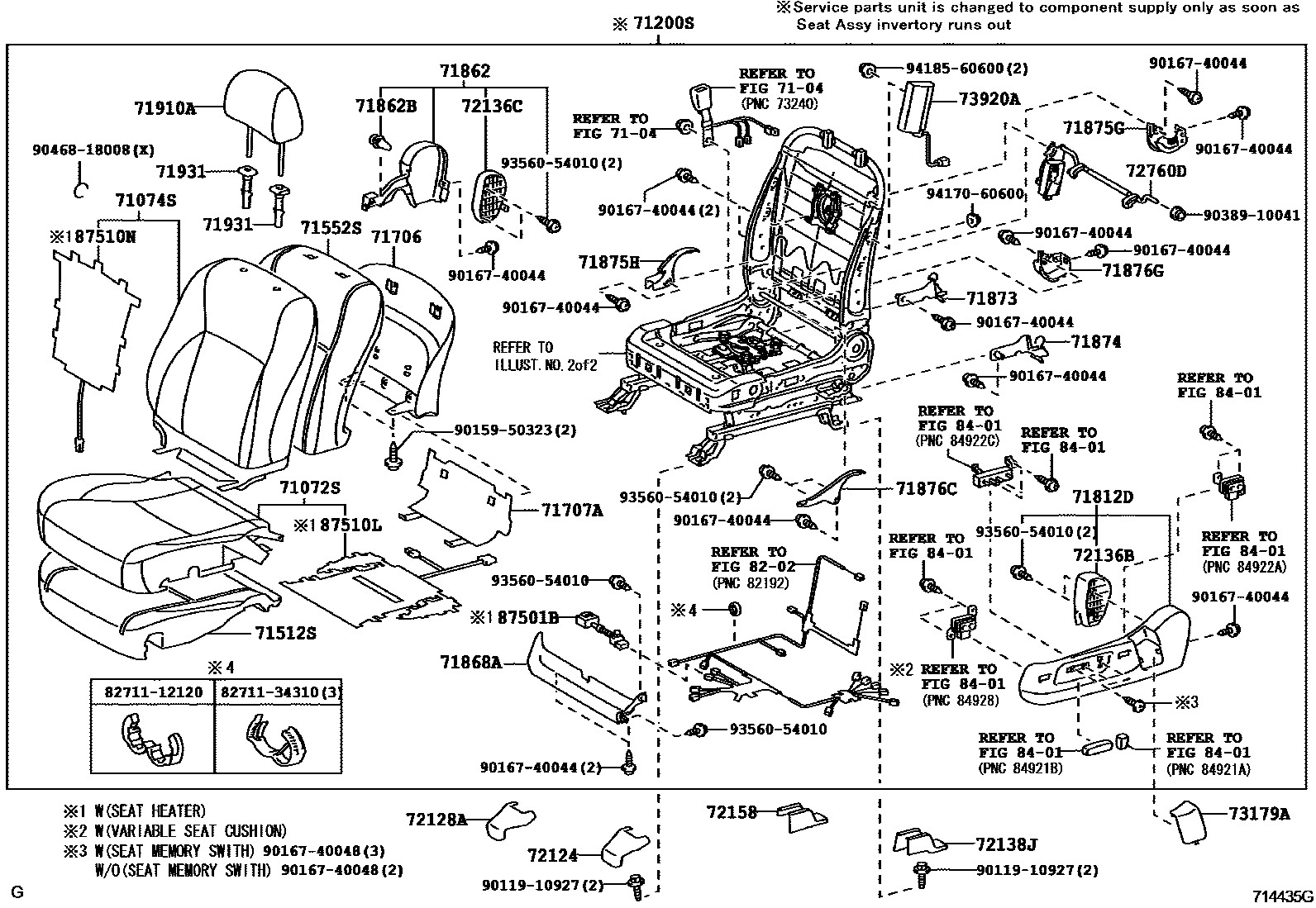 7101 — FRONT SEAT & SEAT TRACK