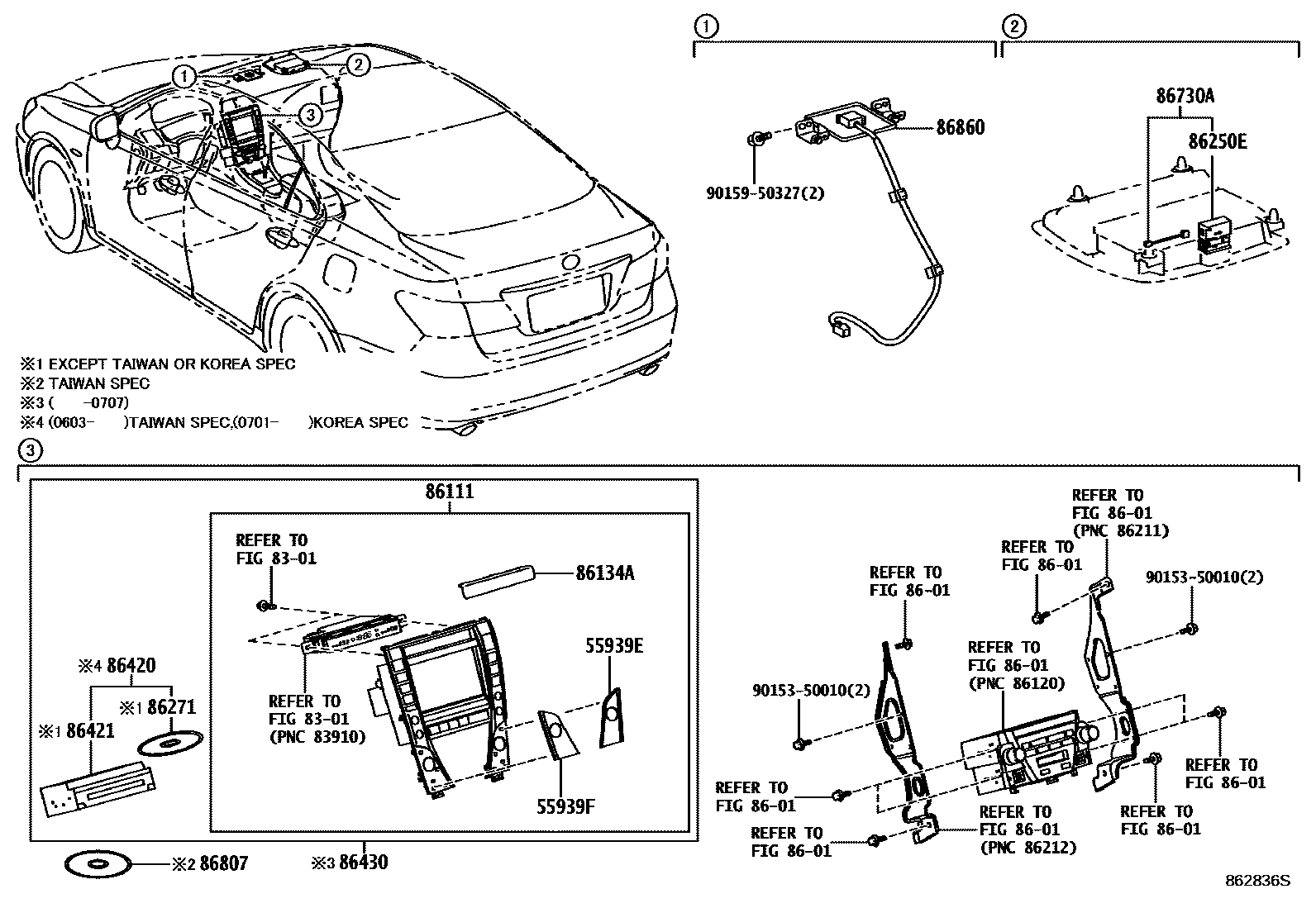 8603 — NAVIGATION & FRONT MONITOR DISPLAY