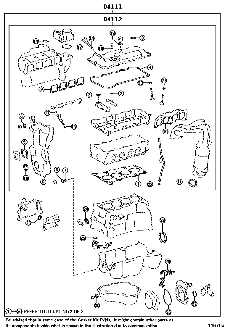 1103 — ENGINE OVERHAUL GASKET KIT