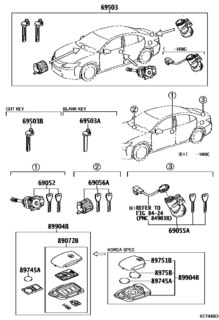 6712 — LOCK CYLINDER SET