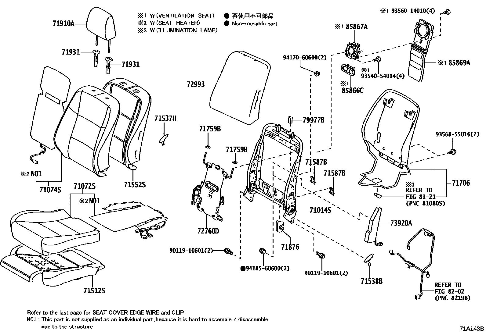 7101 — FRONT SEAT & SEAT TRACK