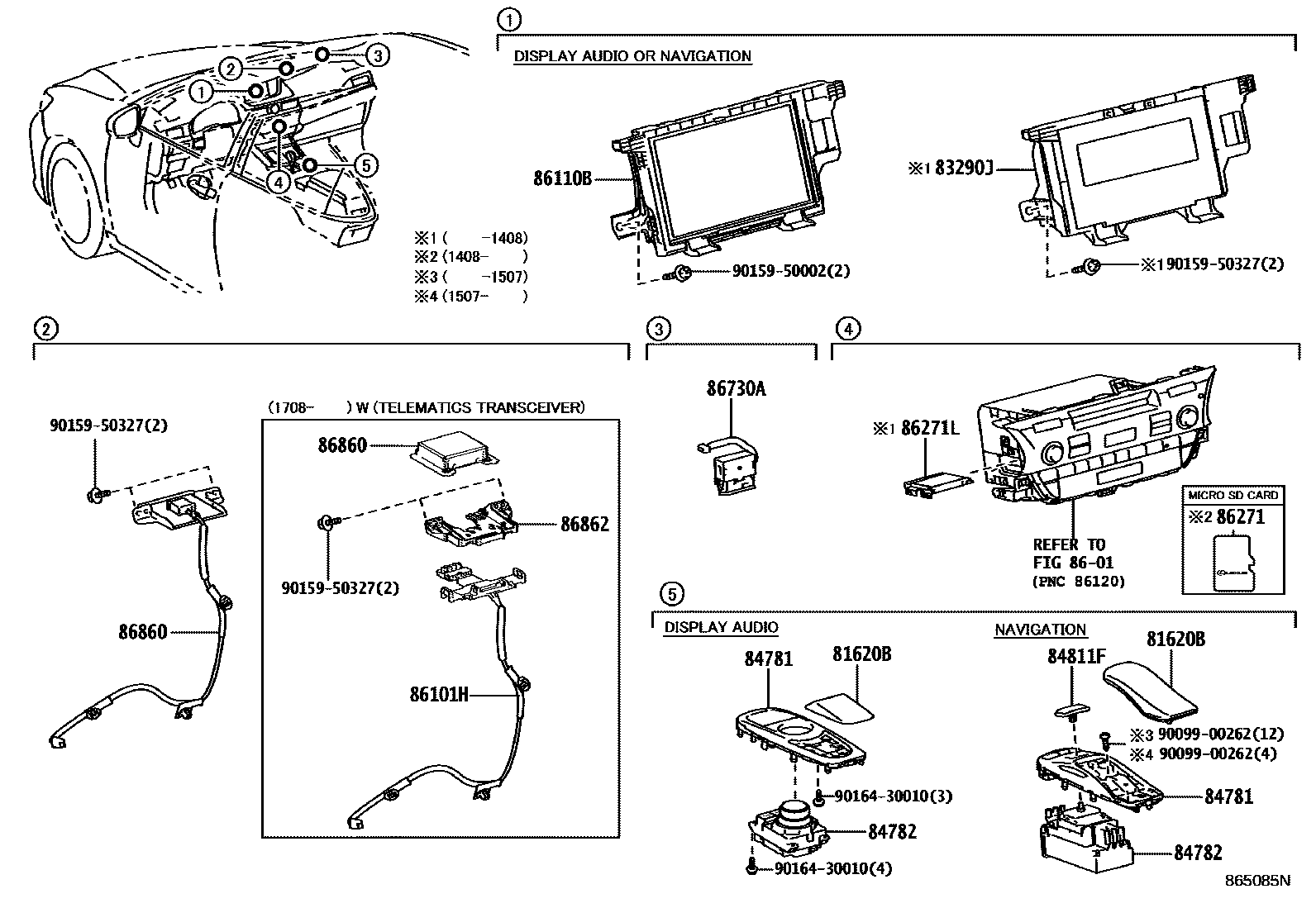 8603 — NAVIGATION & FRONT MONITOR DISPLAY