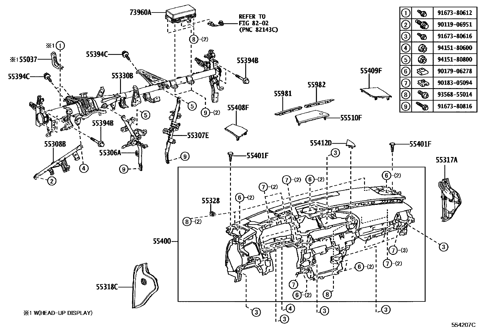 5501 — INSTRUMENT PANEL & GLOVE COMPARTMENT