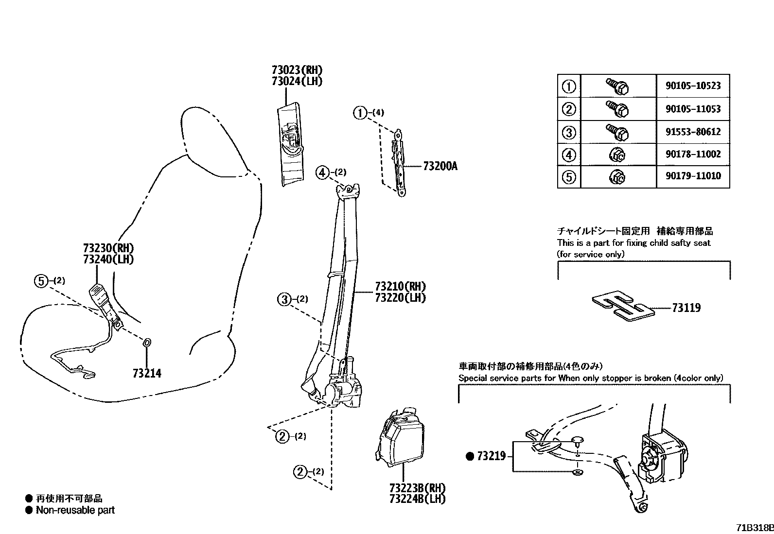 7104 — SEAT BELT & CHILD RESTRAINT SEAT