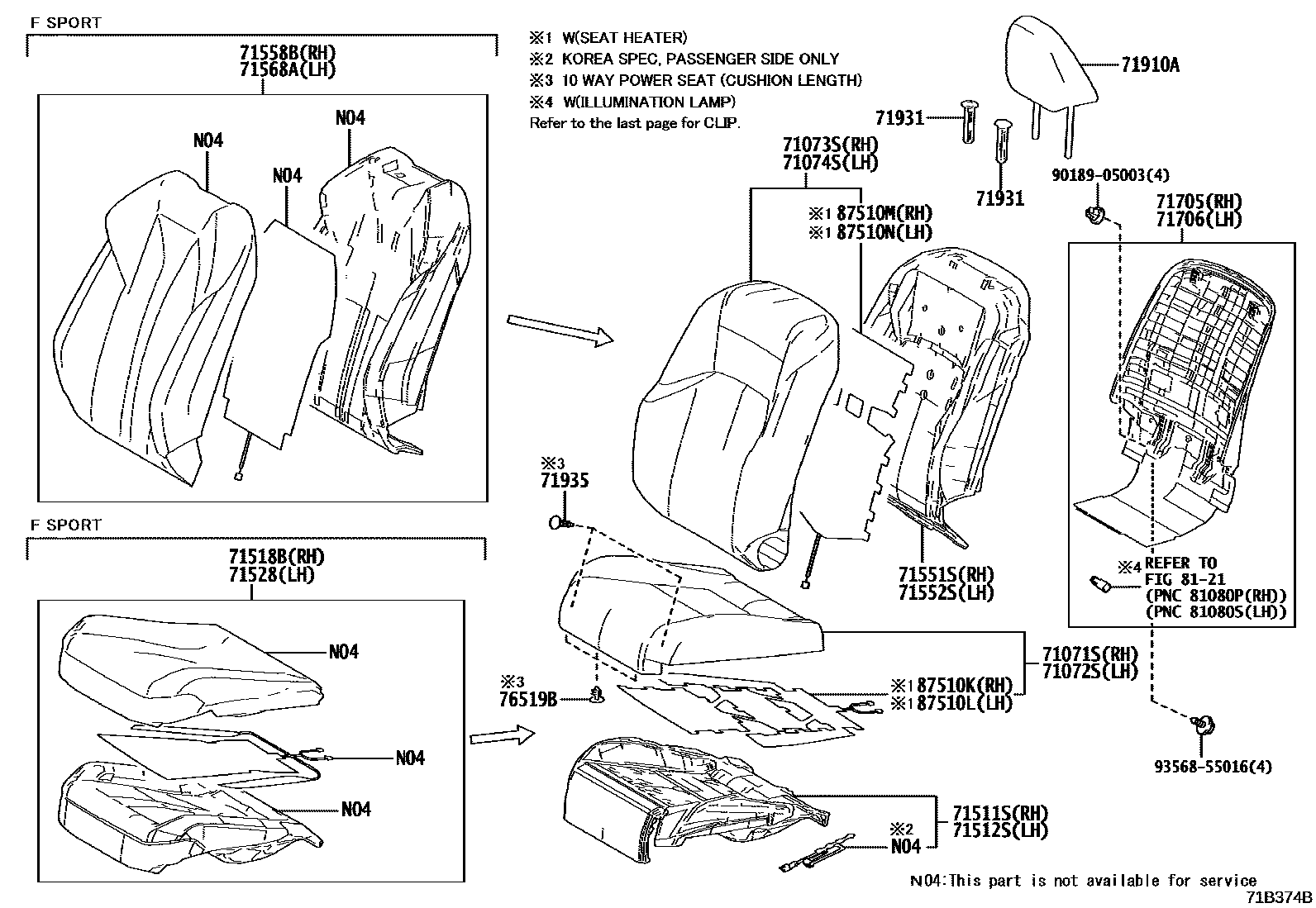 7101 — FRONT SEAT & SEAT TRACK