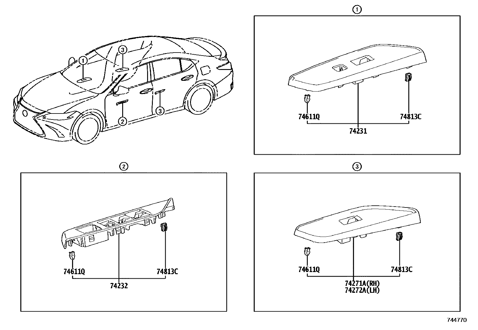 7401 — ARMREST & VISOR