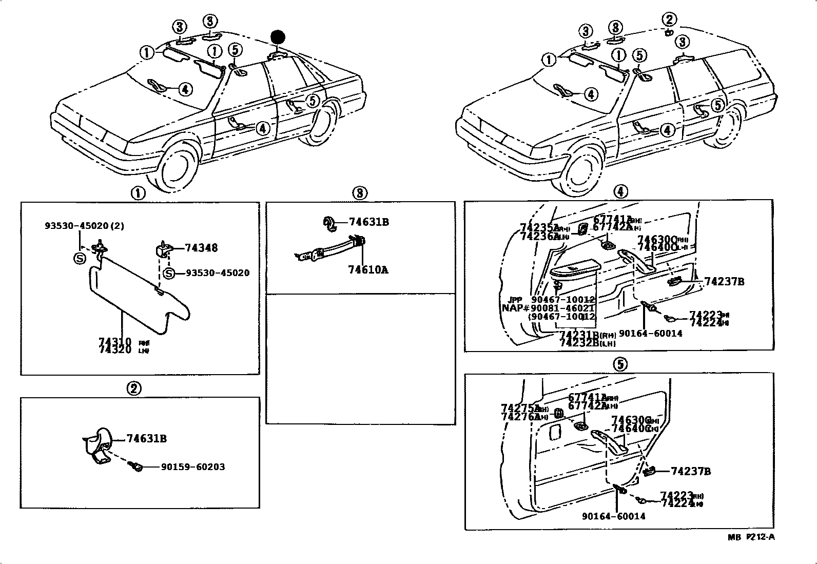 7401 — ARMREST & VISOR