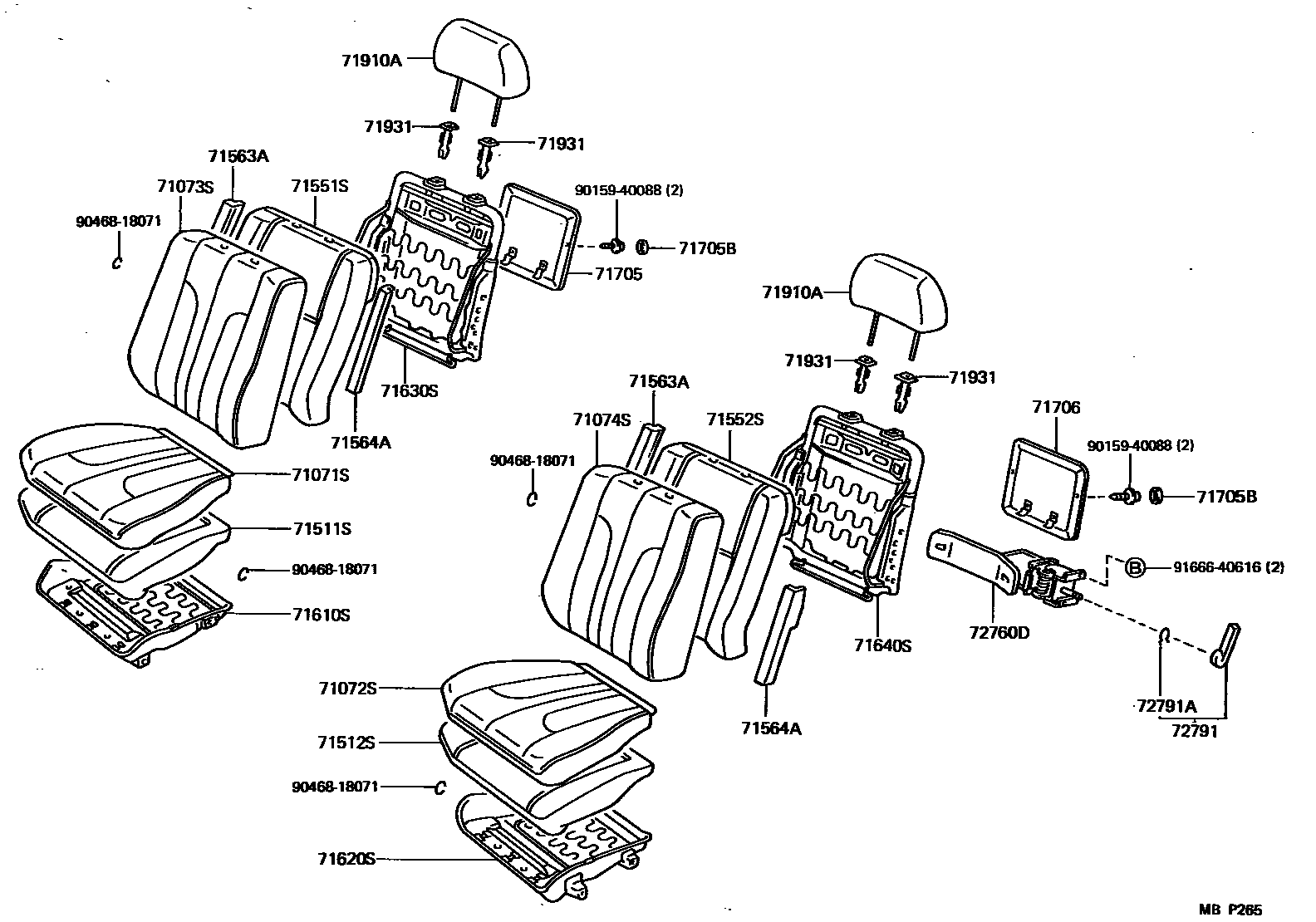 7101 — FRONT SEAT & SEAT TRACK