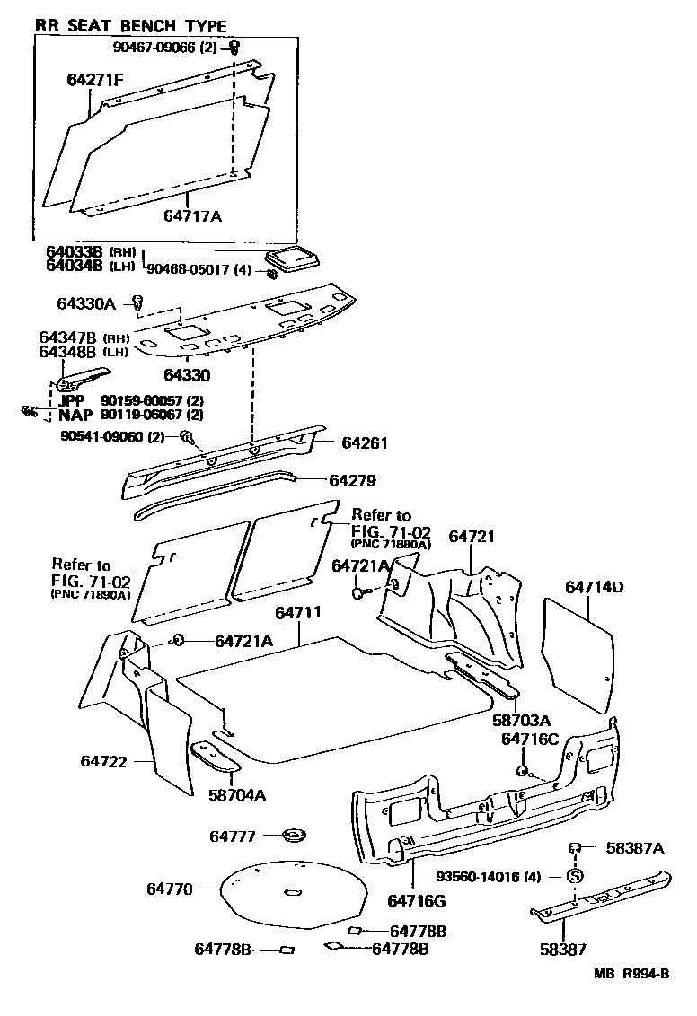 6403 — PACKAGE TRAY PANEL & LUGGAGE COMPARTMENT MAT