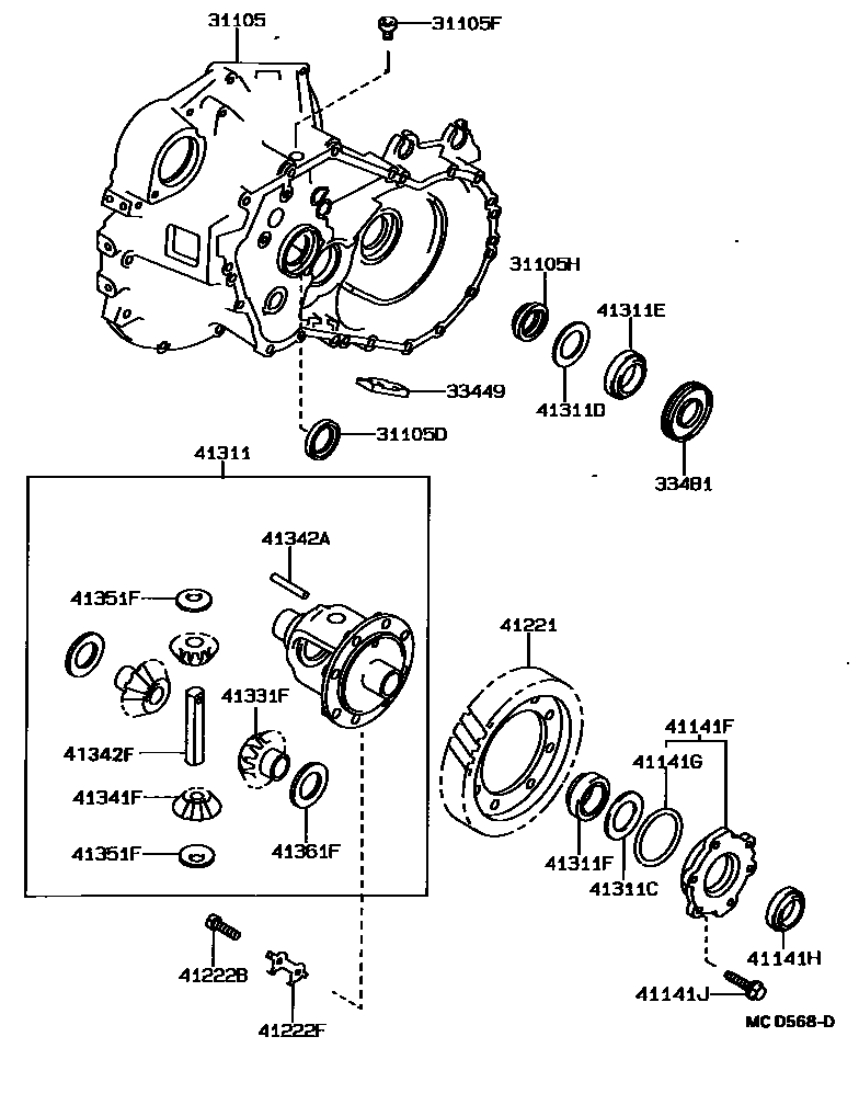 4301 — FRONT AXLE HOUSING & DIFFERENTIAL