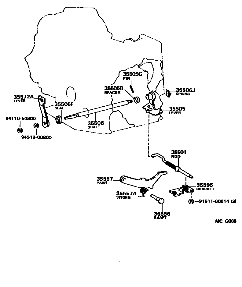 3513 — THROTTLE LINK & VALVE LEVER (ATM)