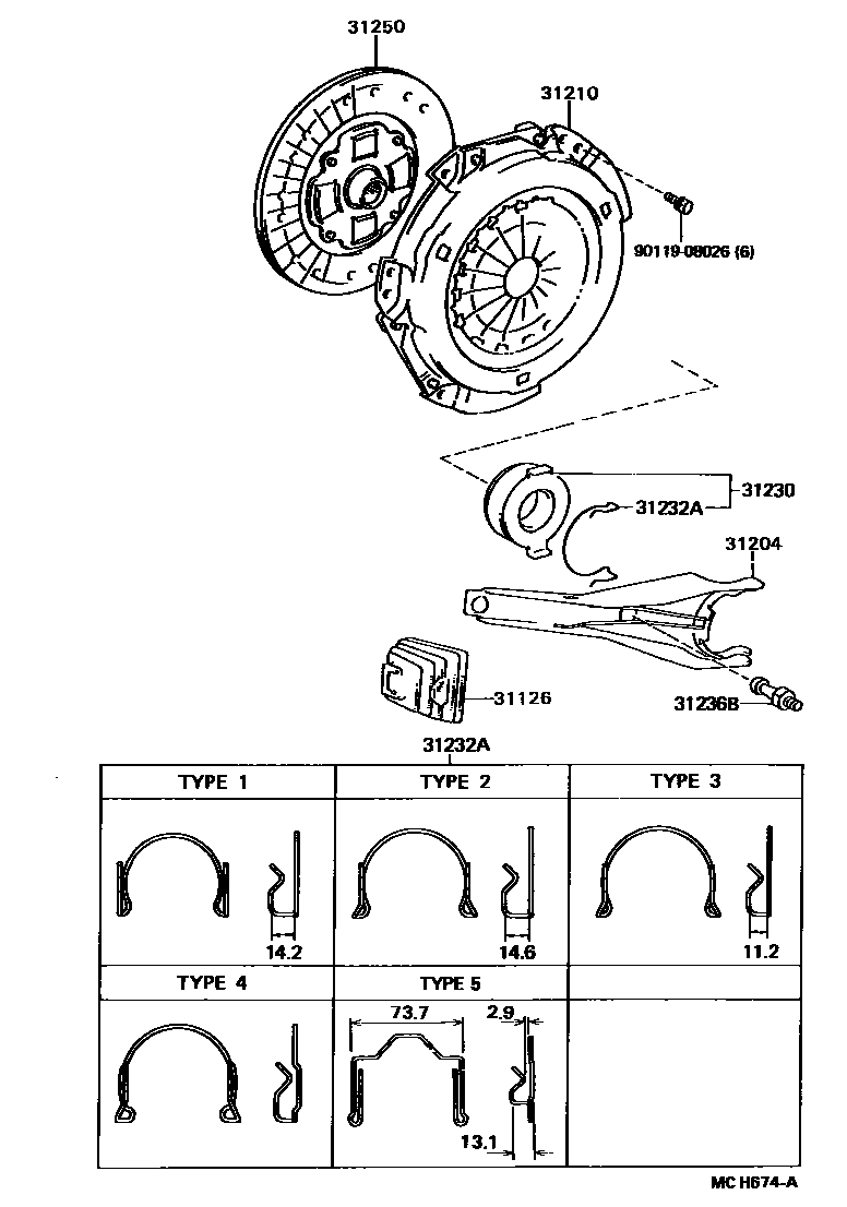 3101 — CLUTCH & RELEASE FORK