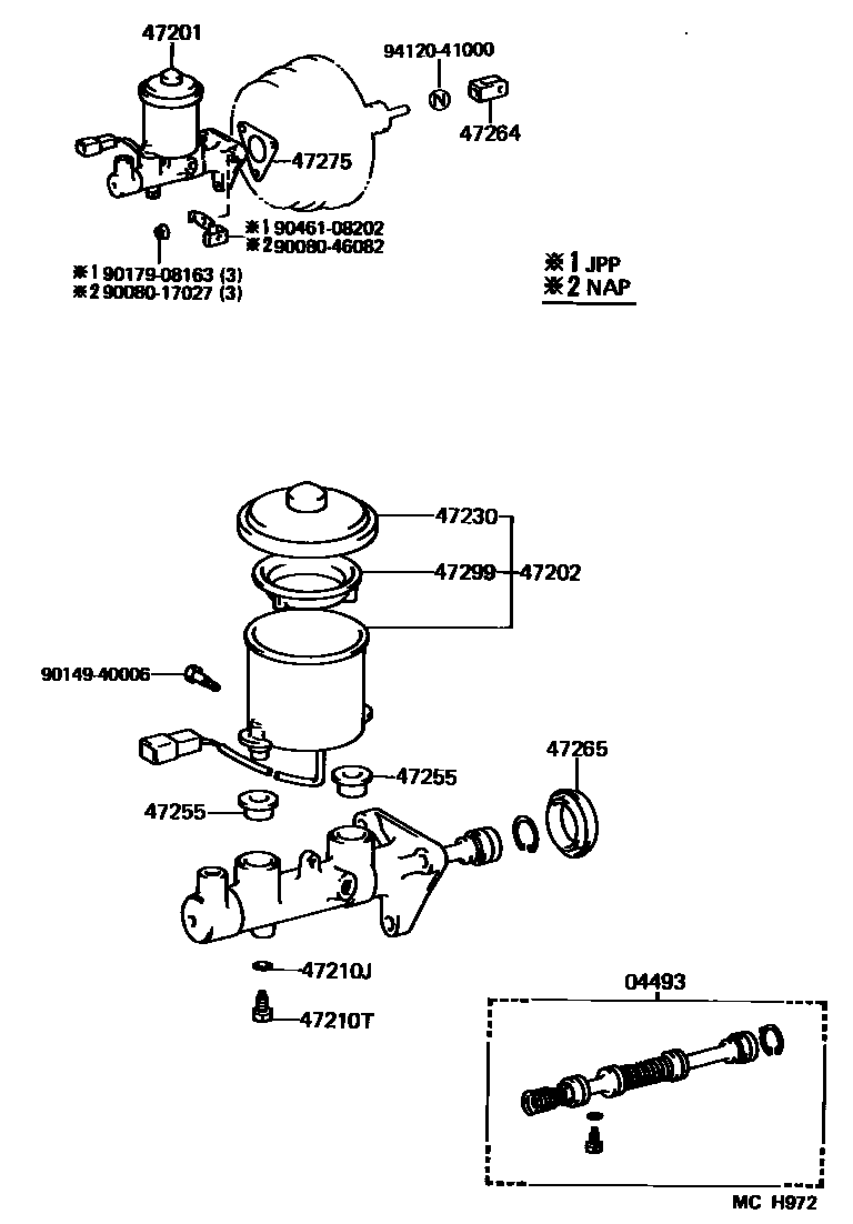 4702 — BRAKE MASTER CYLINDER