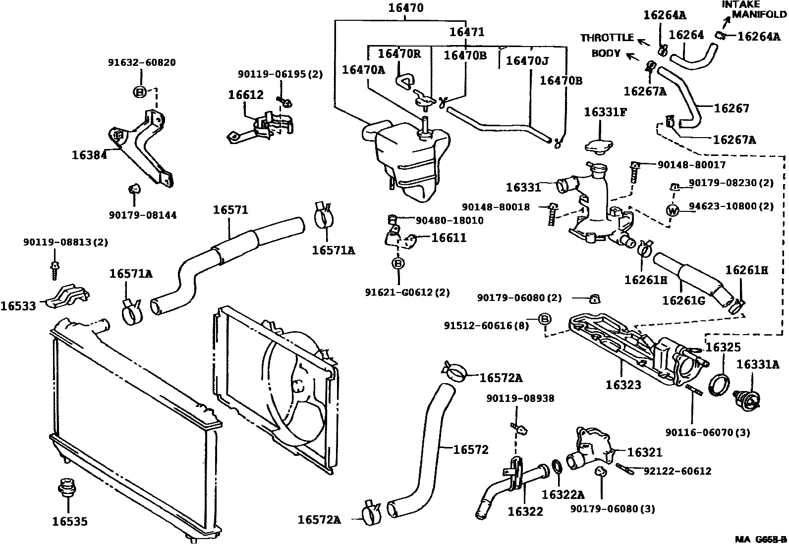 1603 — RADIATOR & WATER OUTLET