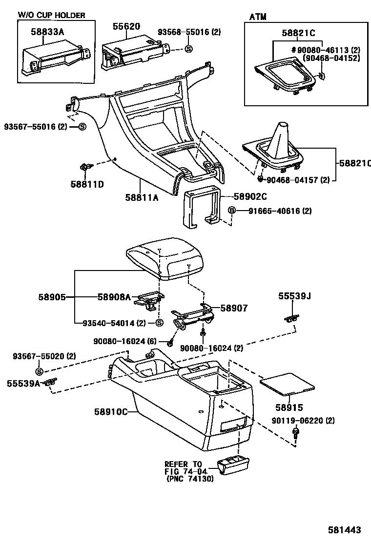 5806 — CONSOLE BOX & BRACKET