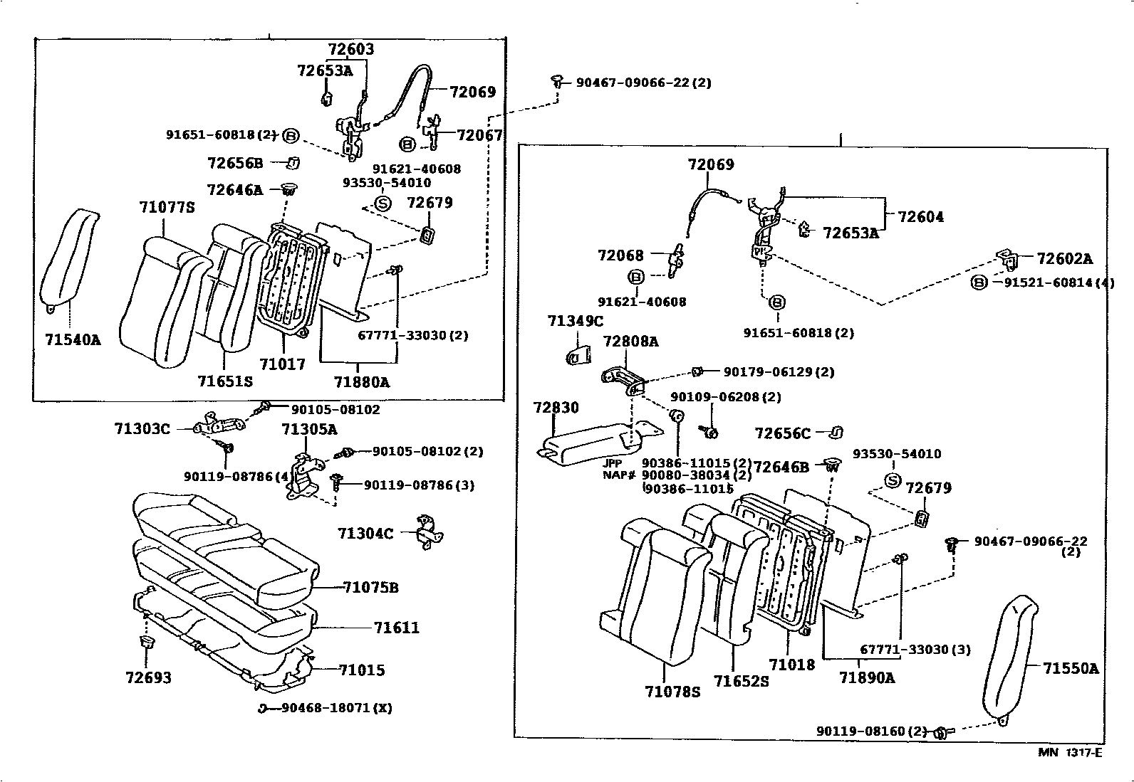 7102 — REAR SEAT & SEAT TRACK