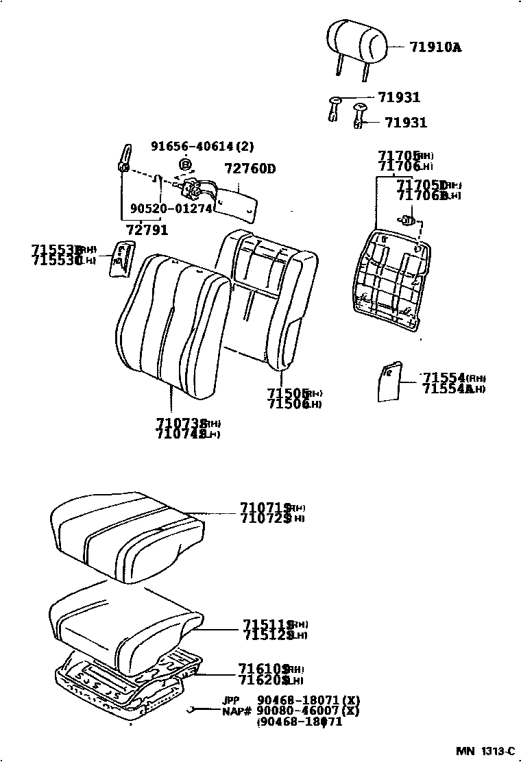 7101 — FRONT SEAT & SEAT TRACK
