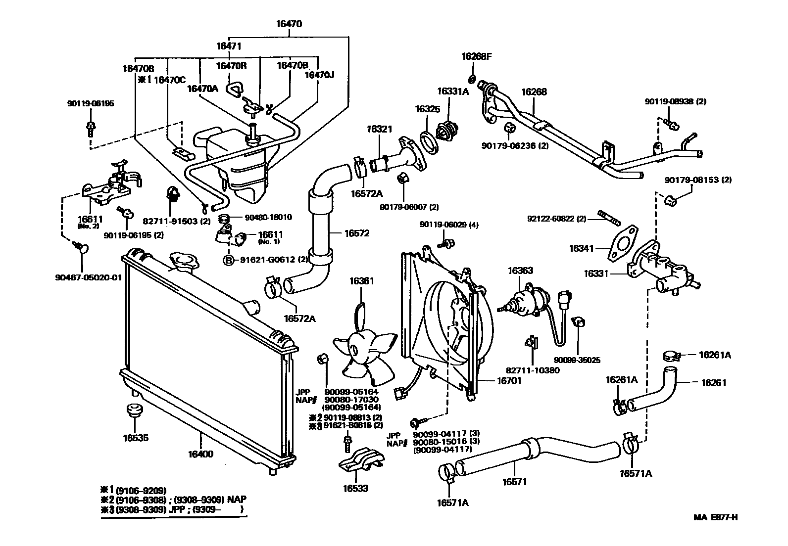 1603 — RADIATOR & WATER OUTLET