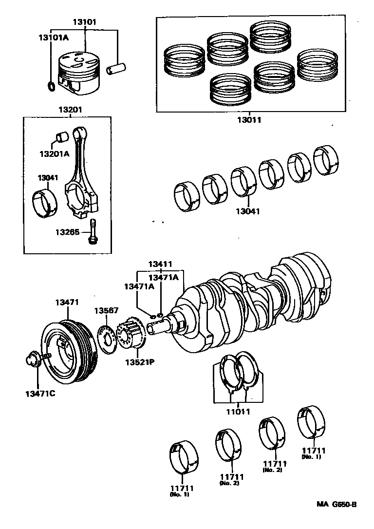 1301 — CRANKSHAFT & PISTON