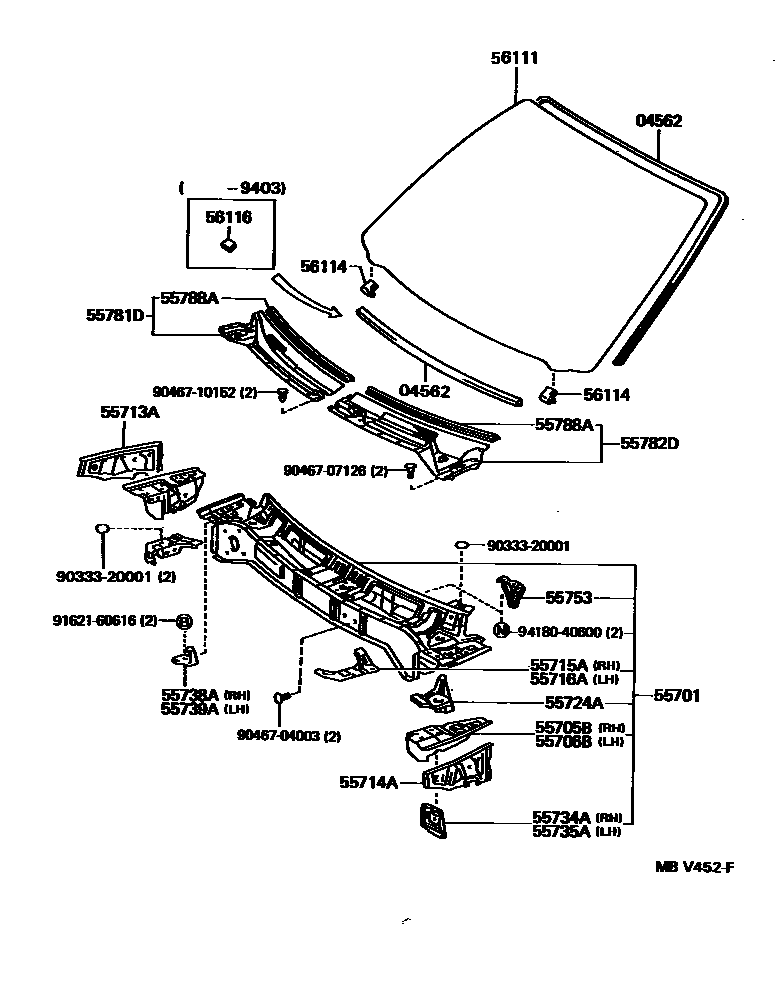 5503 — COWL PANEL & WINDSHIELD GLASS