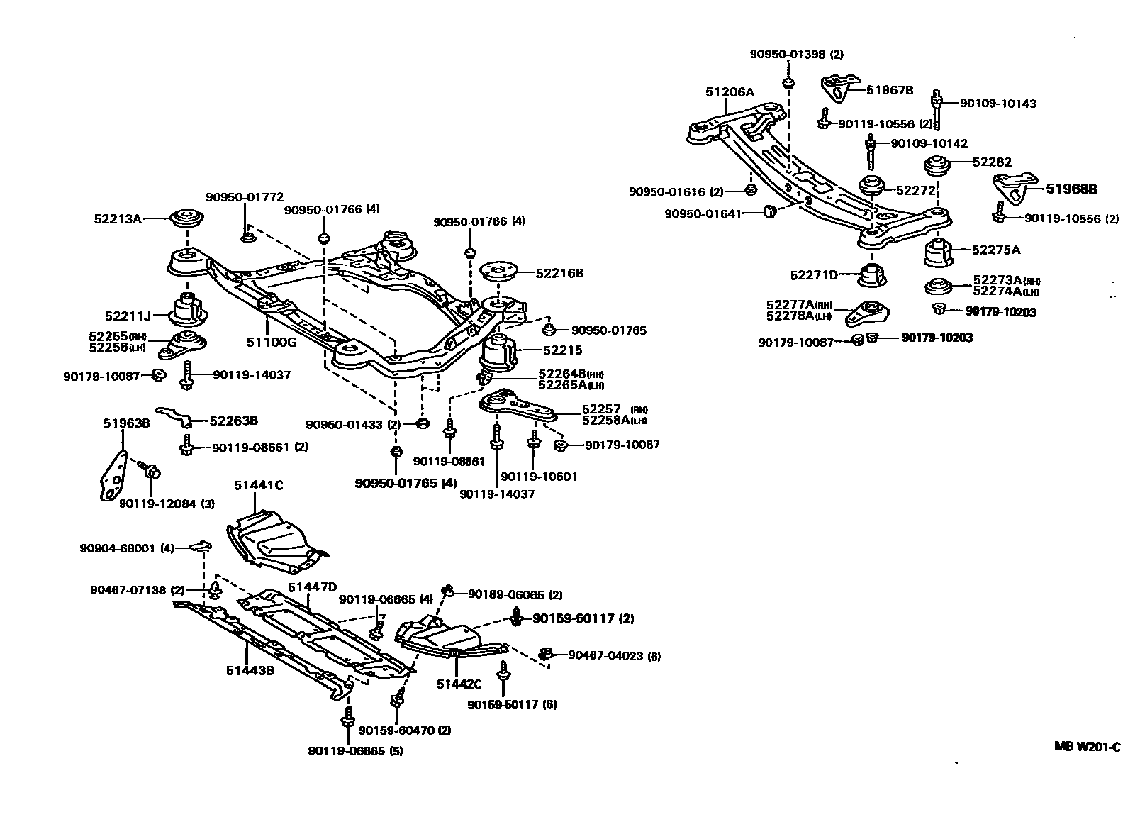 5102 — SUSPENSION CROSSMEMBER & UNDER COVER