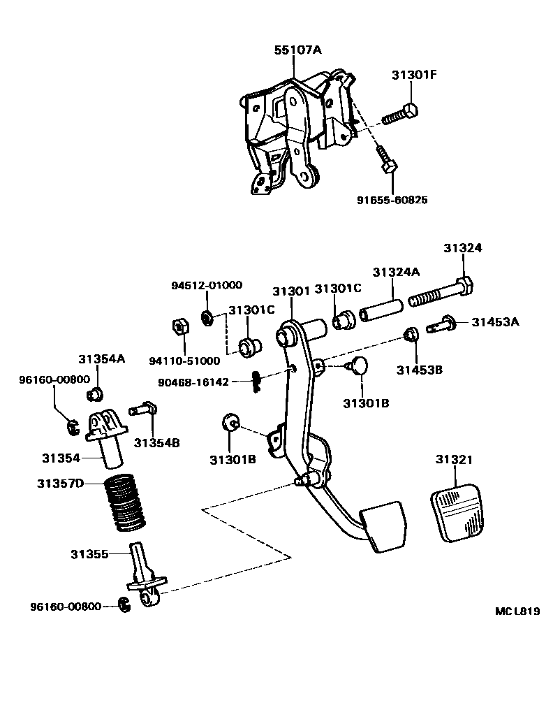 3102 — CLUTCH PEDAL & FLEXIBLE HOSE