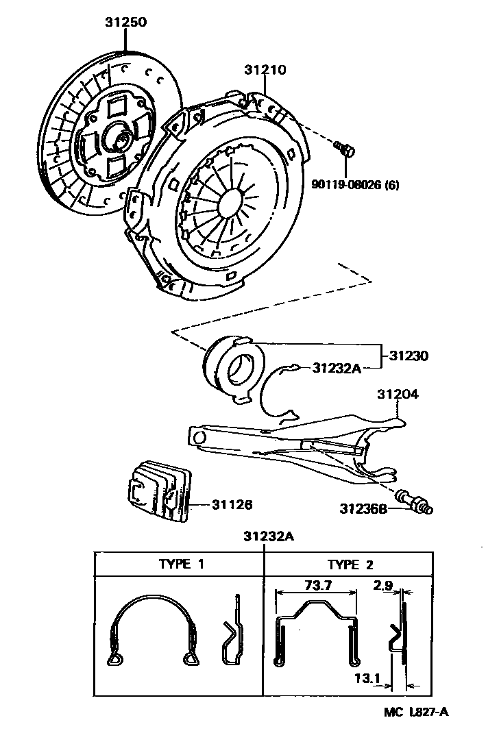 3101 — CLUTCH & RELEASE FORK