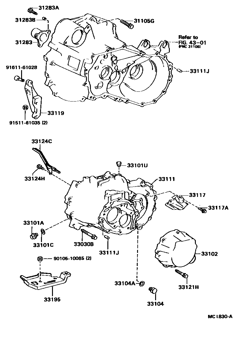3302 — CLUTCH HOUSING & TRANSMISSION CASE (MTM)