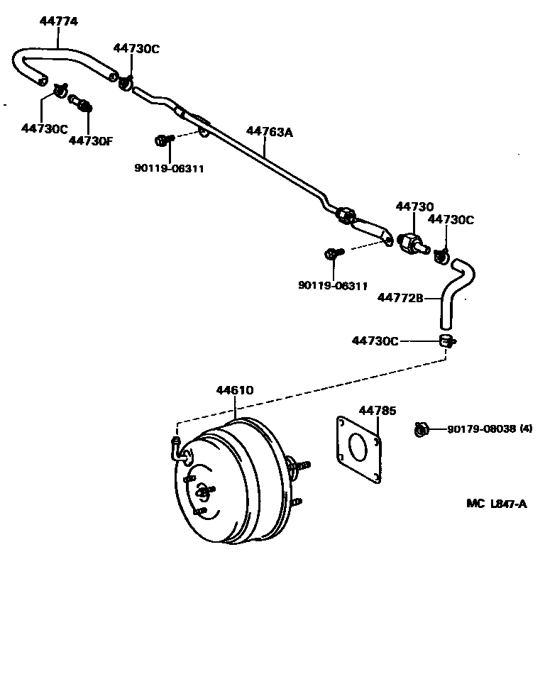 4703 — BRAKE BOOSTER & VACUUM TUBE