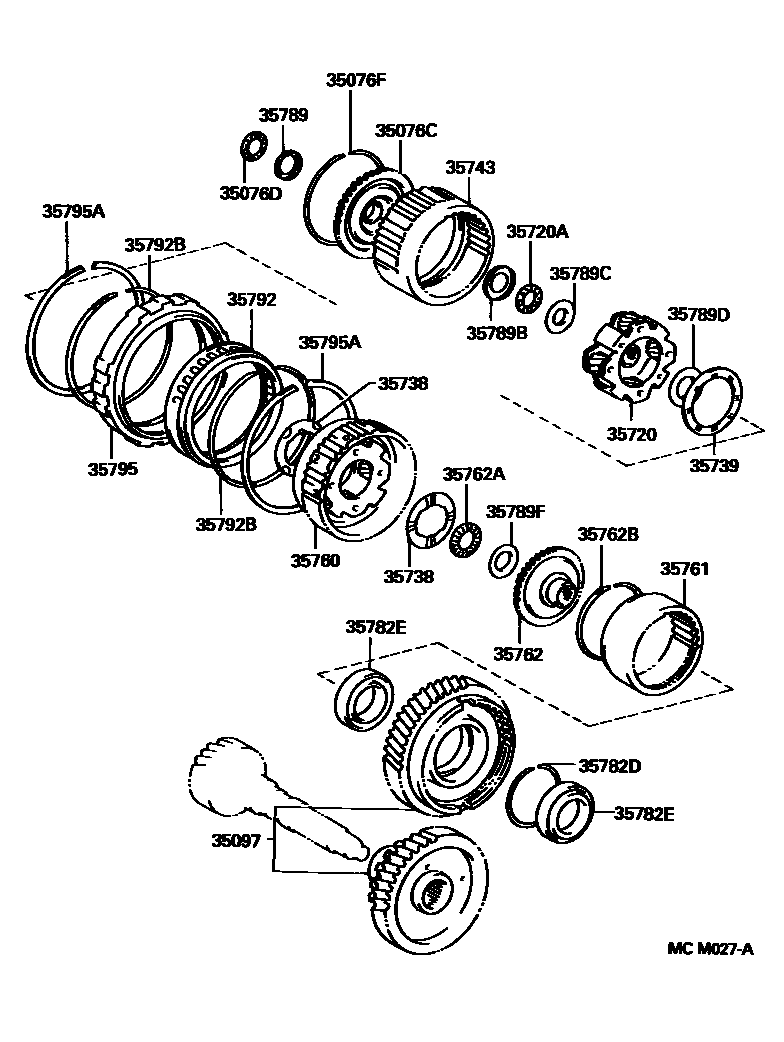 3510 — PLANETARY GEAR, REVERSE PISTON & COUNTER GEAR(ATM)