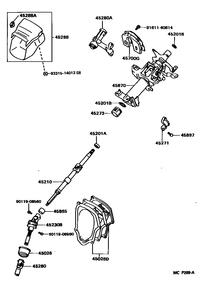 4501 — STEERING COLUMN & SHAFT