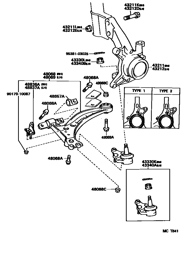 4802 — FRONT AXLE ARM & STEERING KNUCKLE