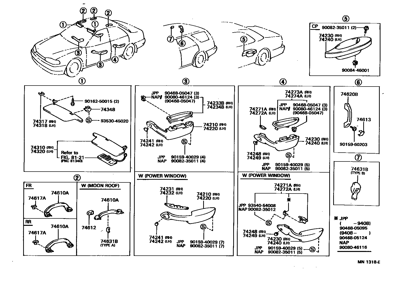 7401 — ARMREST & VISOR