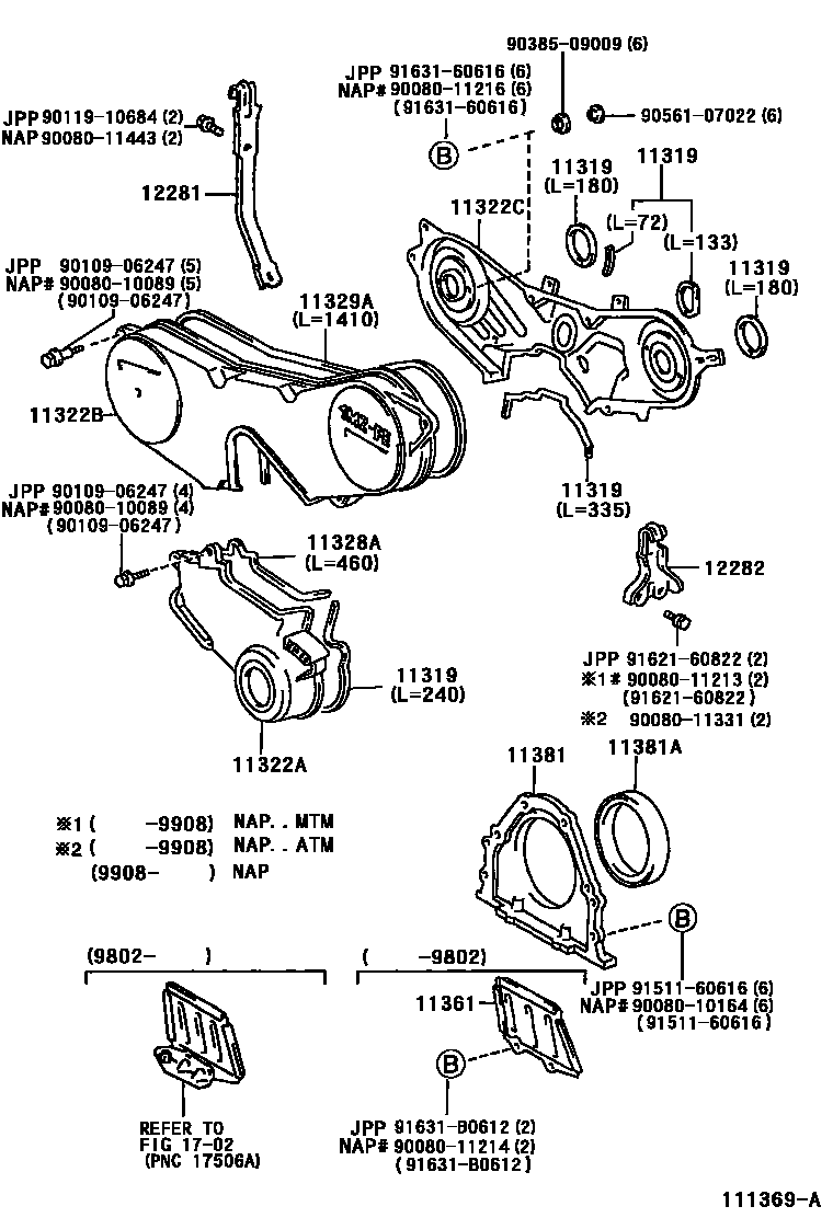1106 — TIMING GEAR COVER & REAR END PLATE