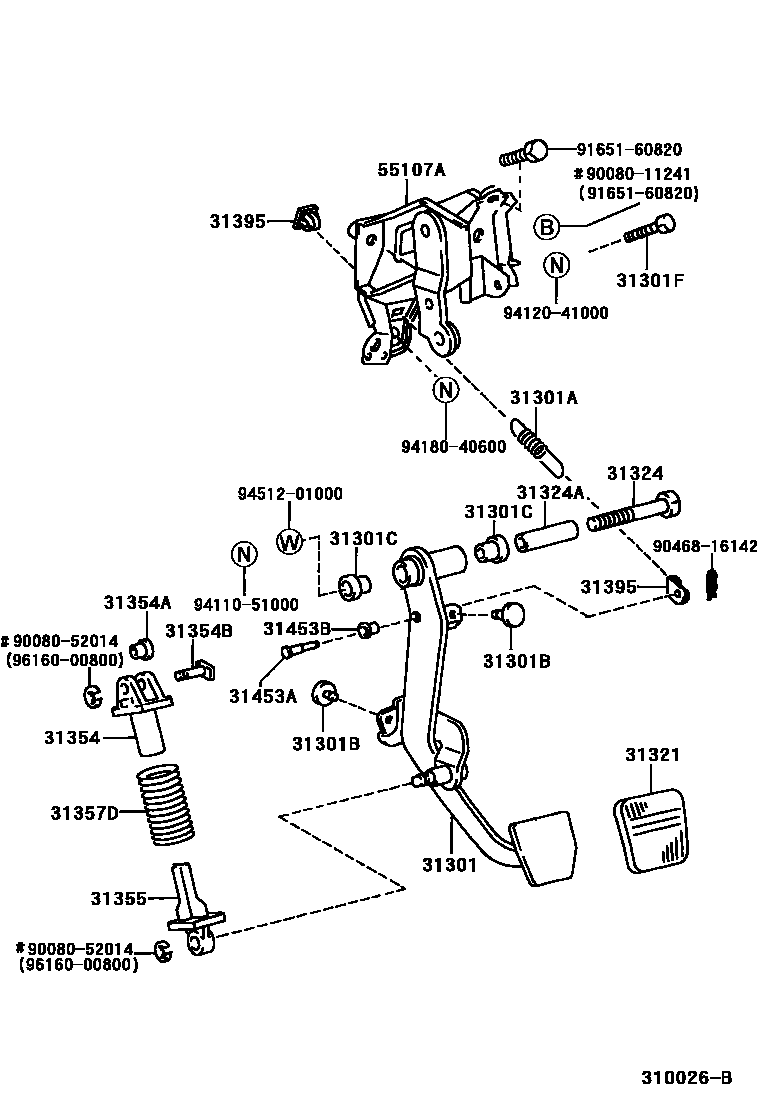 3102 — CLUTCH PEDAL & FLEXIBLE HOSE