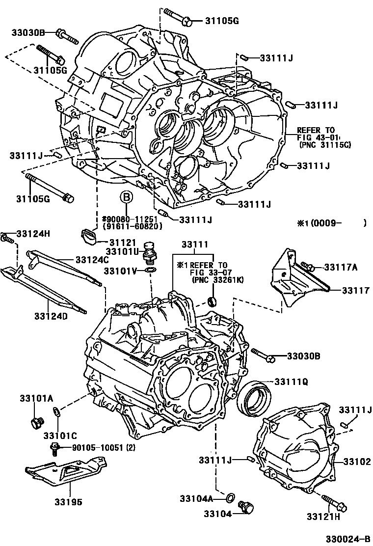 3302 — CLUTCH HOUSING & TRANSMISSION CASE (MTM)